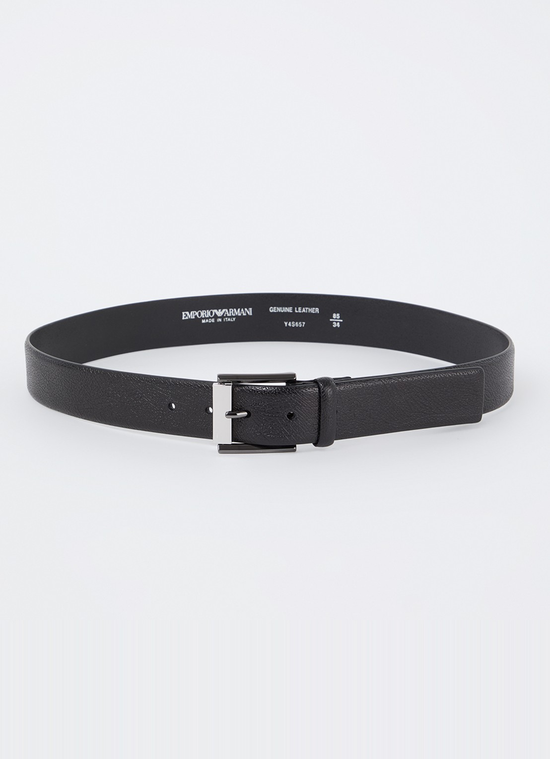 Armani Riem van leer - voorkant zwart