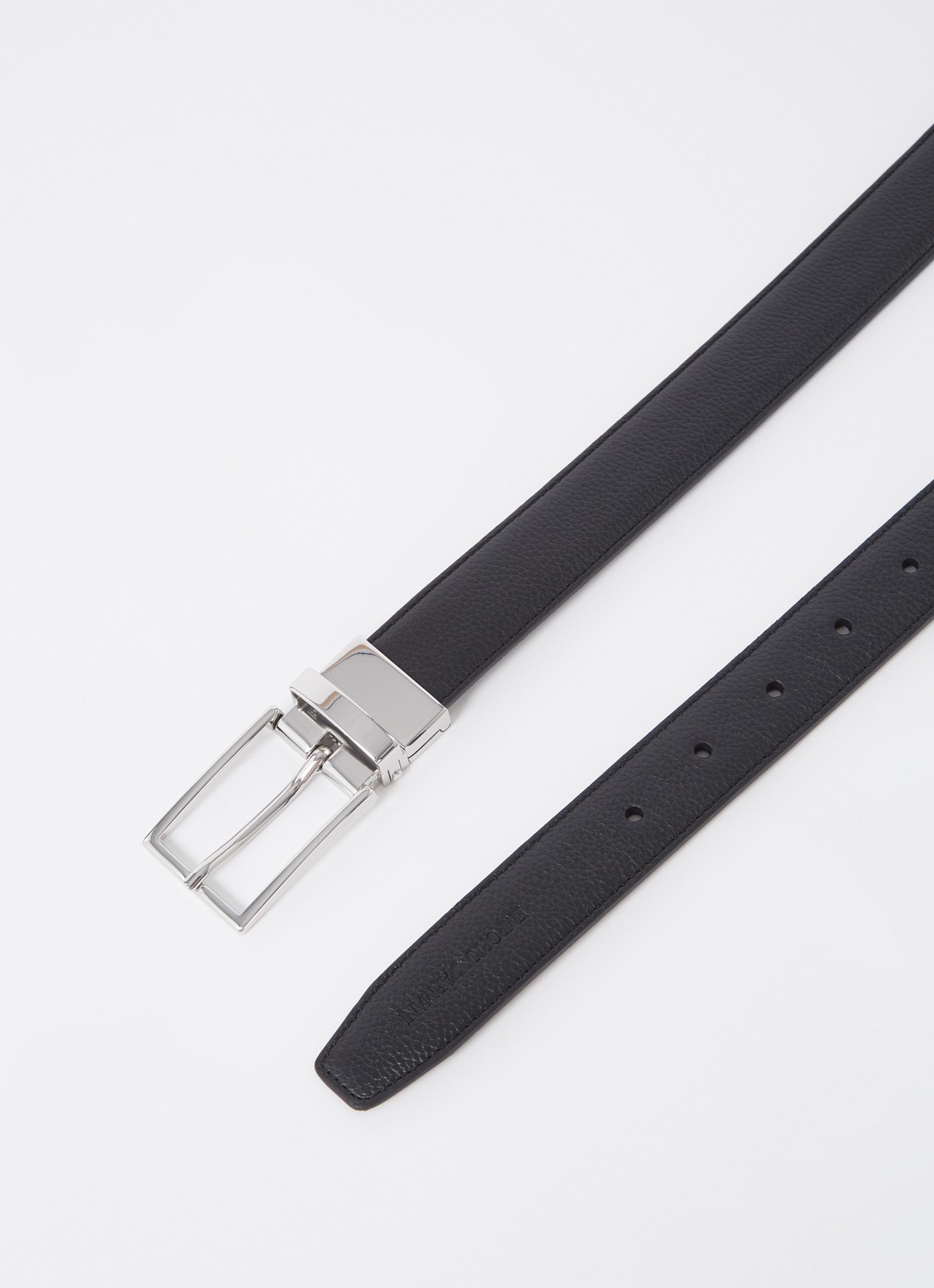 Armani Riem van leer - detail zwart
