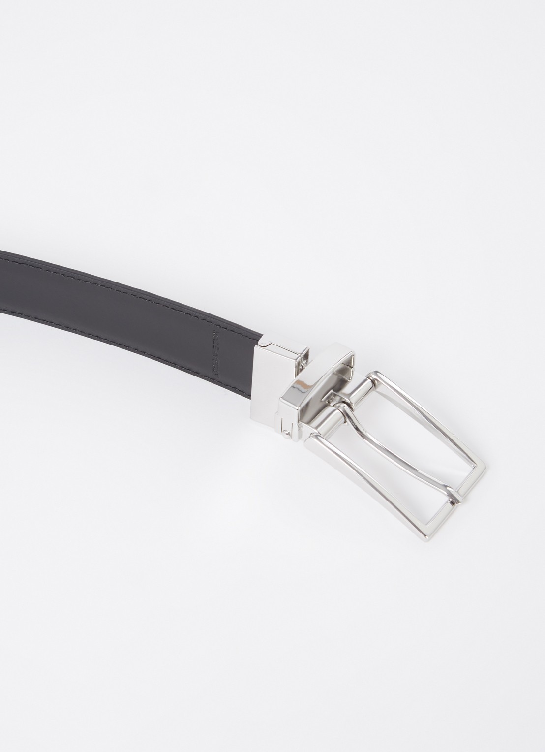 Armani Riem van leer - detail 2 zwart