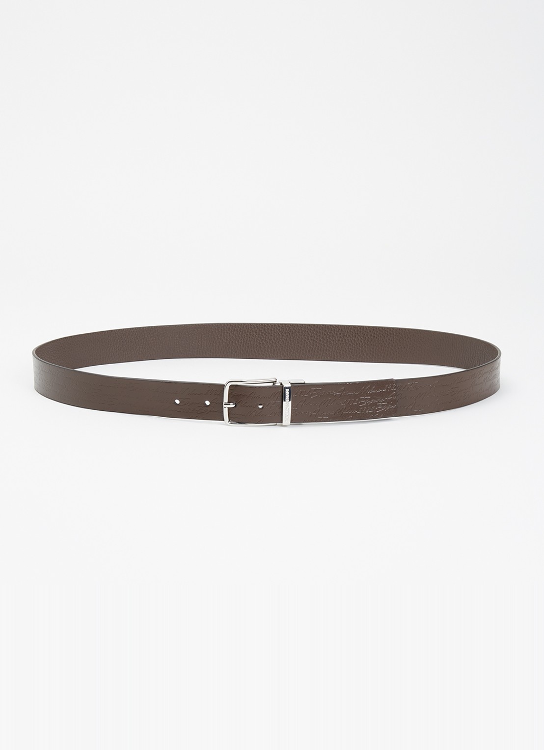 Armani Riem van leer - voorkant donkerbruin