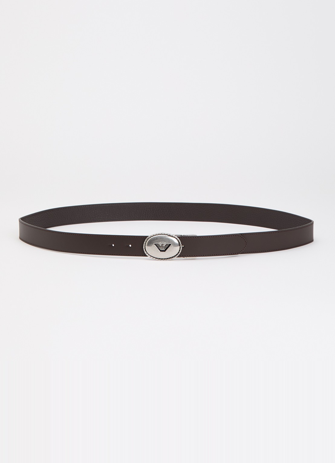 Armani Riem van leer - voorkant donkerbruin