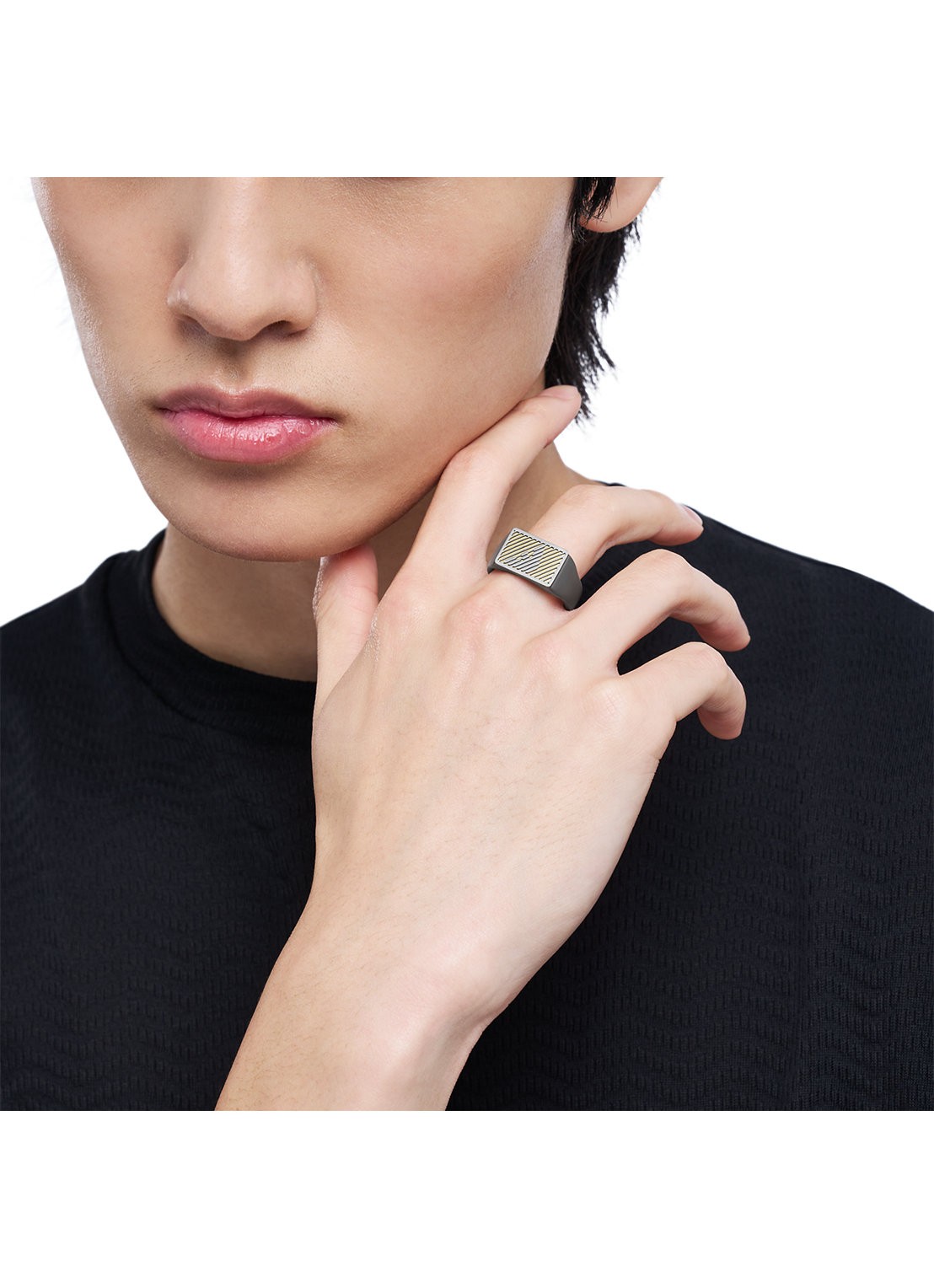 Armani Ring EGS3242060 - detail 2 zilver