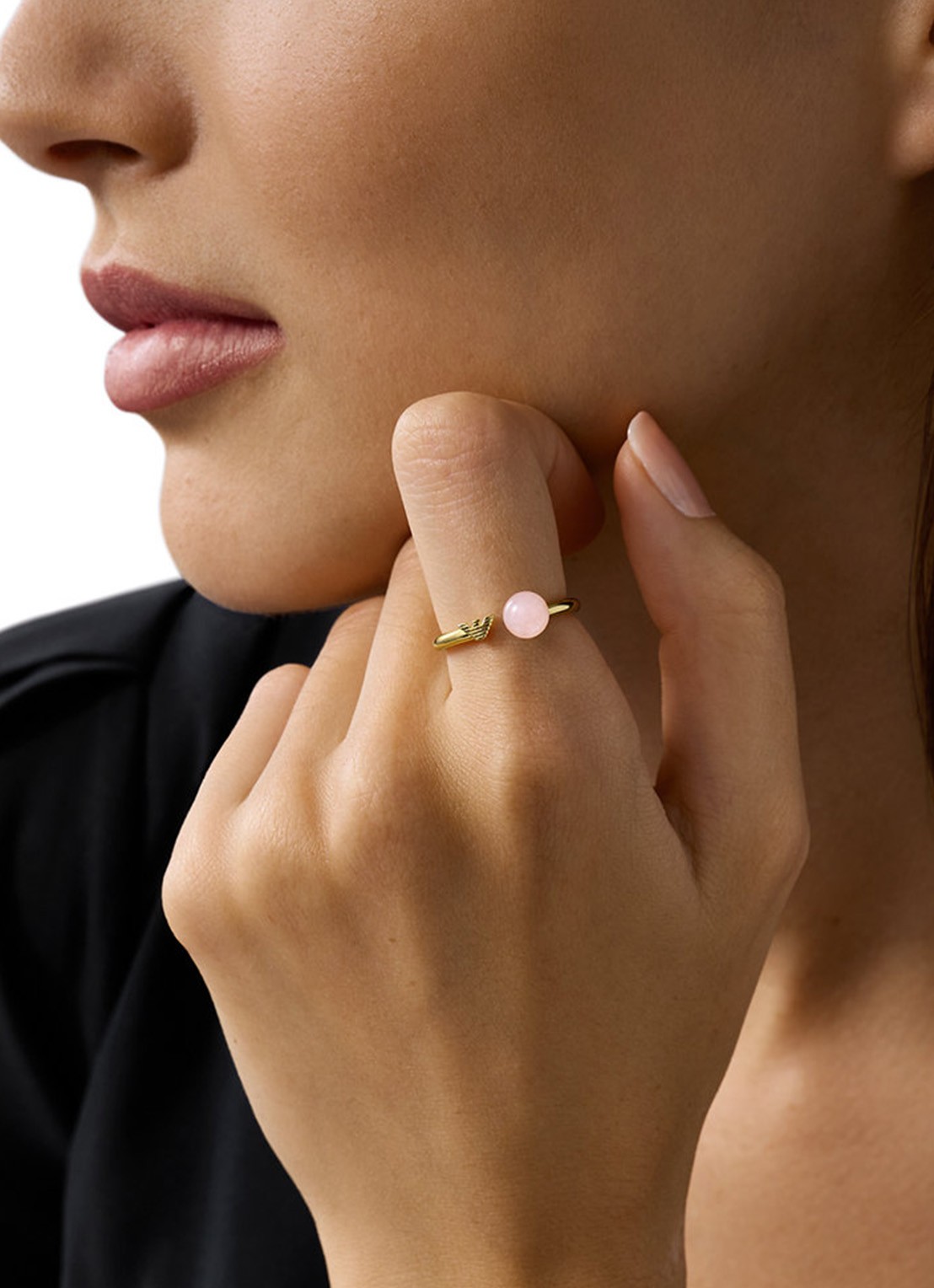Armani Ring met kwarts EGS3202710 - detail 2 goud