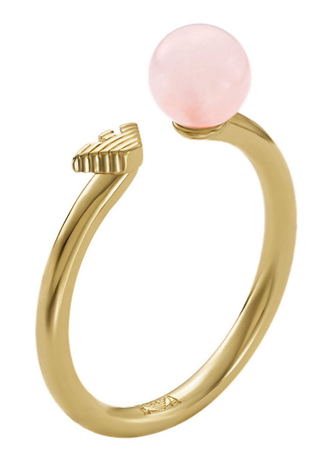 Armani Ring met kwarts EGS3202710 - voorkant 3 goud