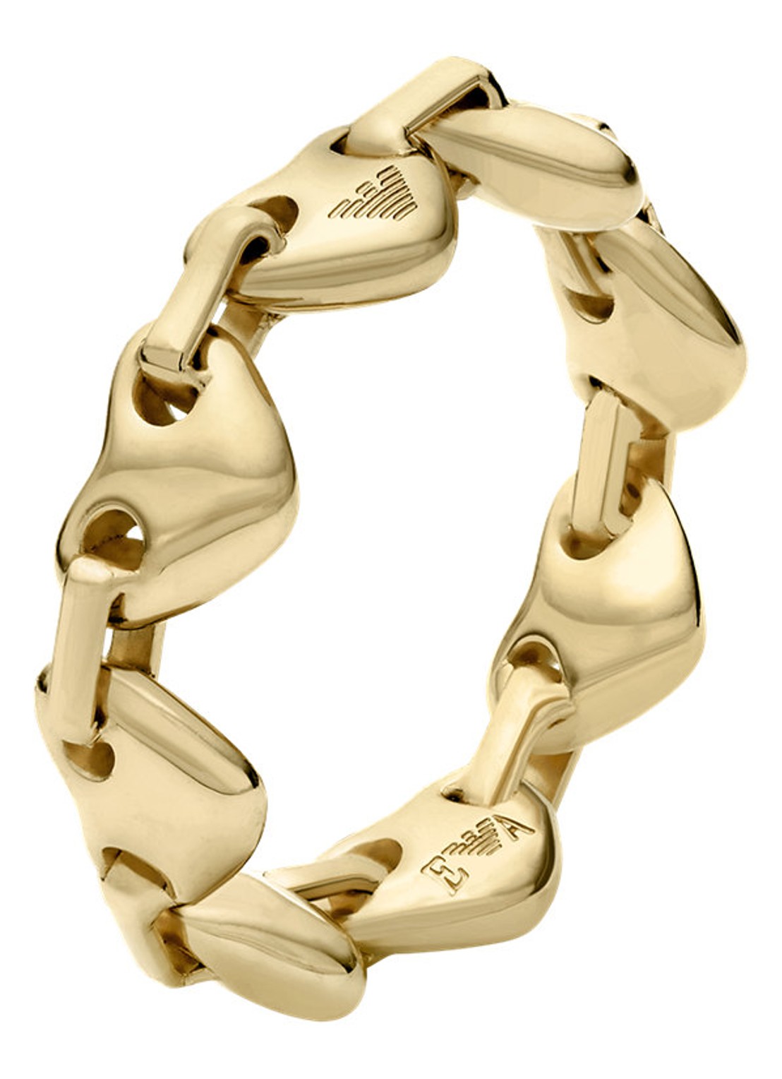 Armani Ring verguld EGS3332710 - voorkant 4 goud