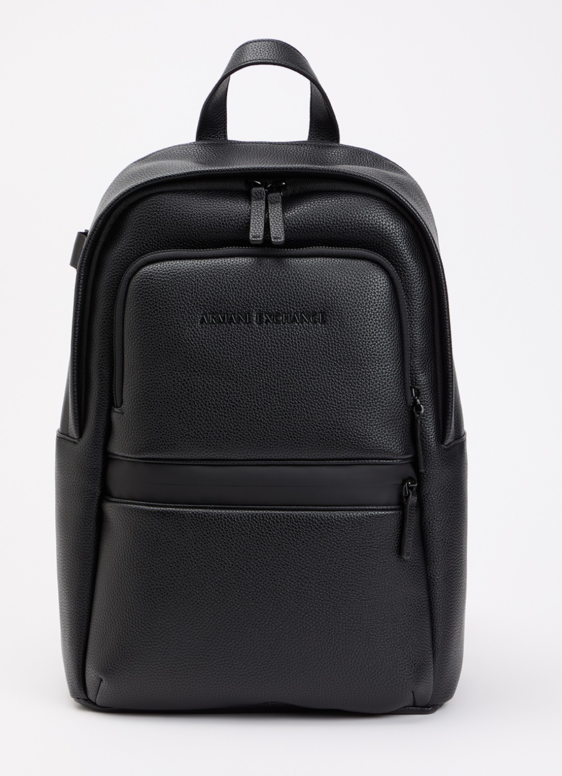 Armani Rugzak met 16 inch laptopvak - voorkant 2 zwart