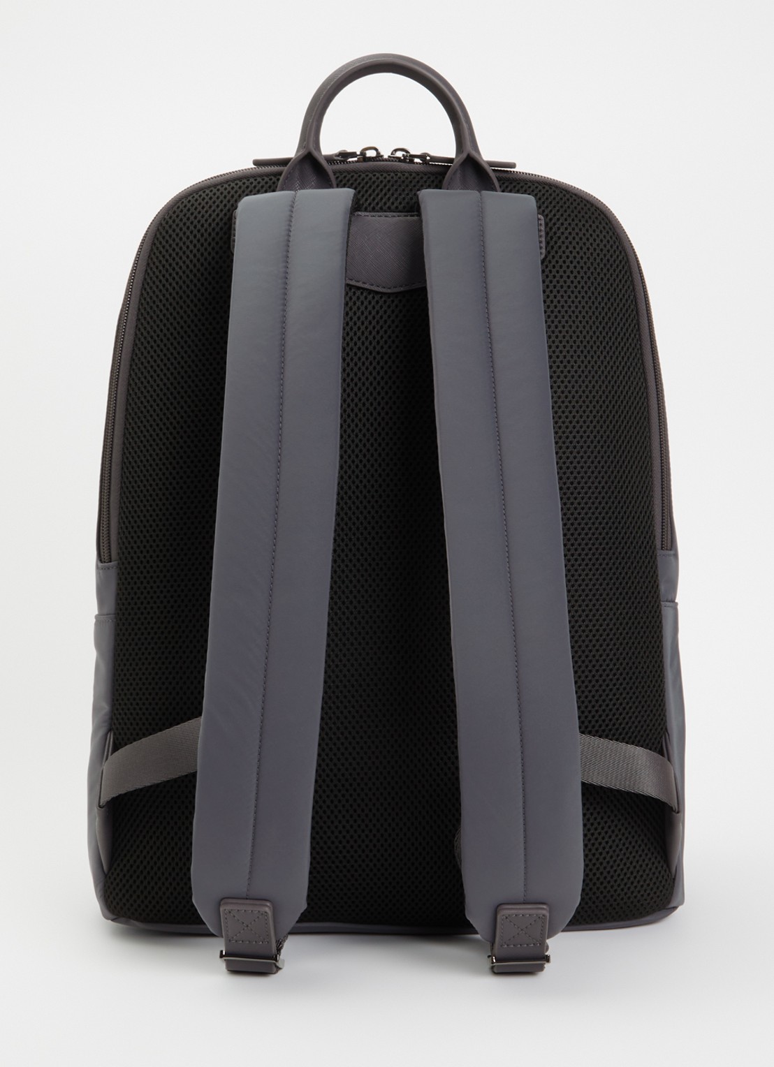 Armani Rugzak met logo en 15 inch laptopvak  - achterkant antraciet