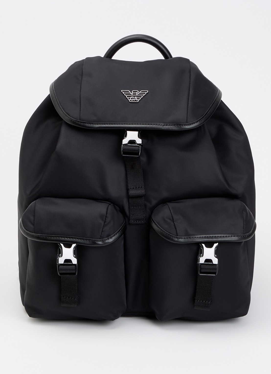 Armani Rugzak met logo - voorkant 2 zwart
