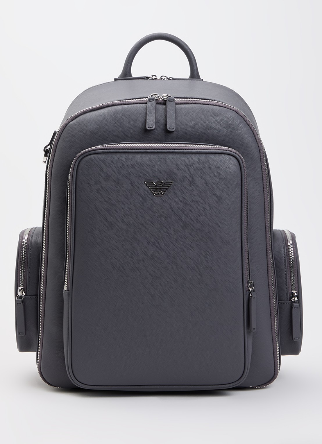 Armani Rugzak met logo - voorkant 3 blauwgrijs