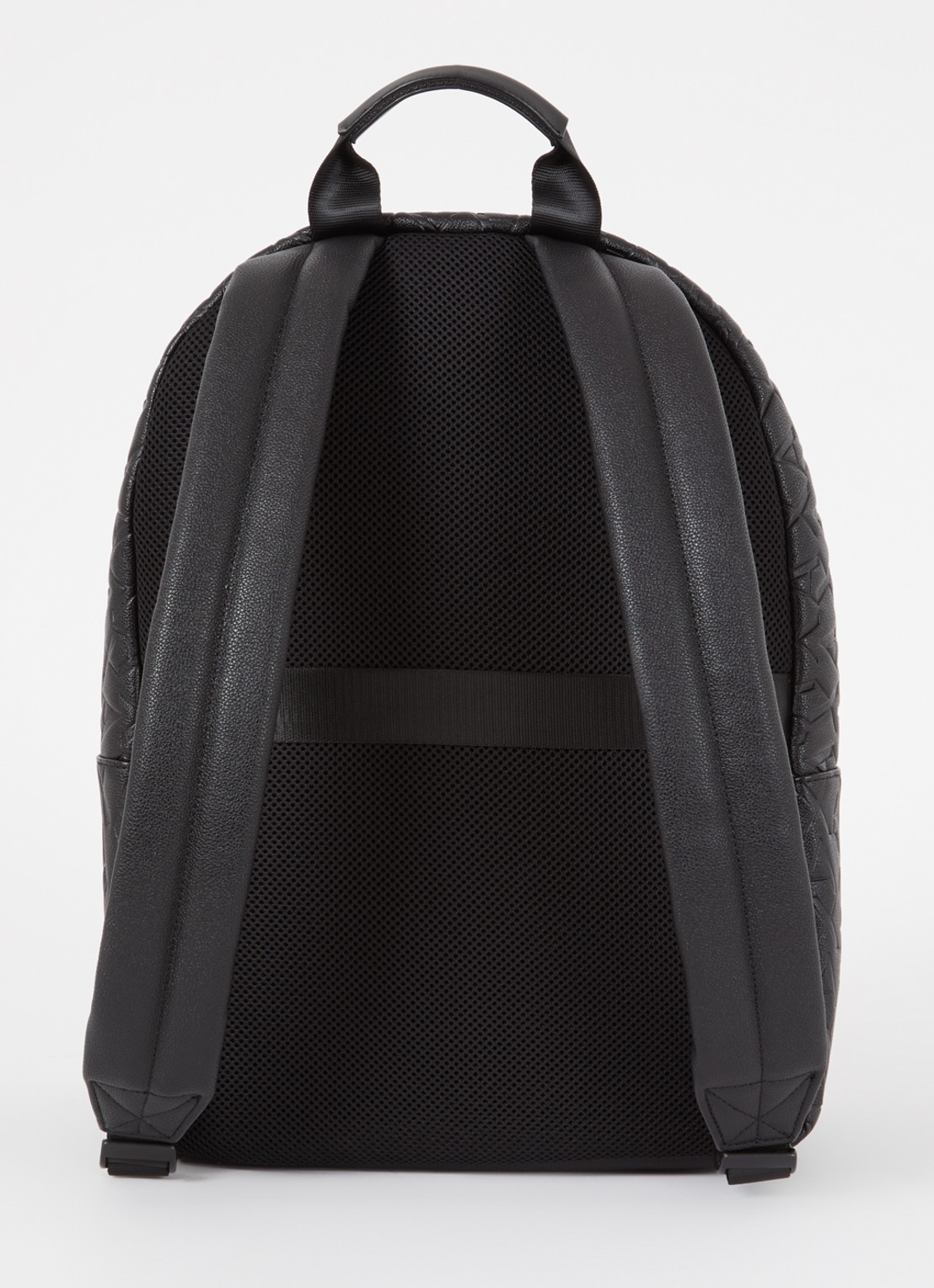 Armani Rugzak met logoprint en 13 inch laptopvak  - achterkant 2 zwart