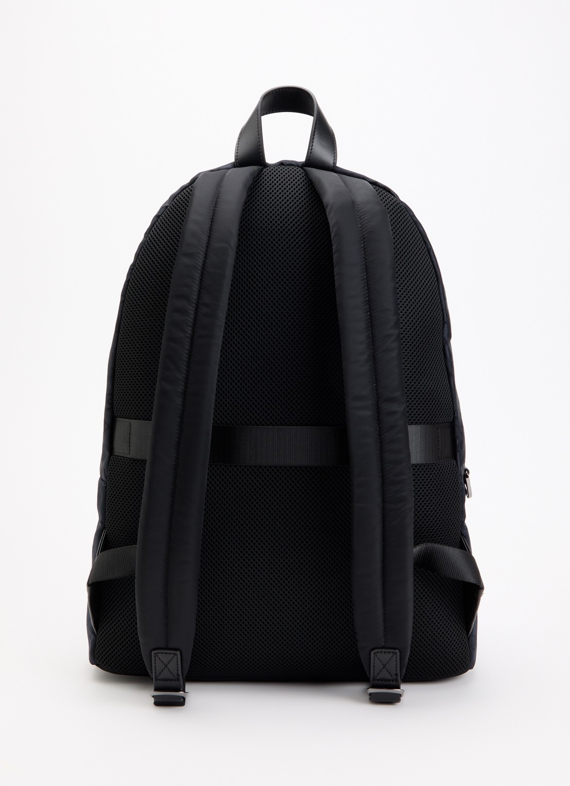 Armani Rugzak met logoprint en 15 inch laptopvak - achterkant donkerblauw