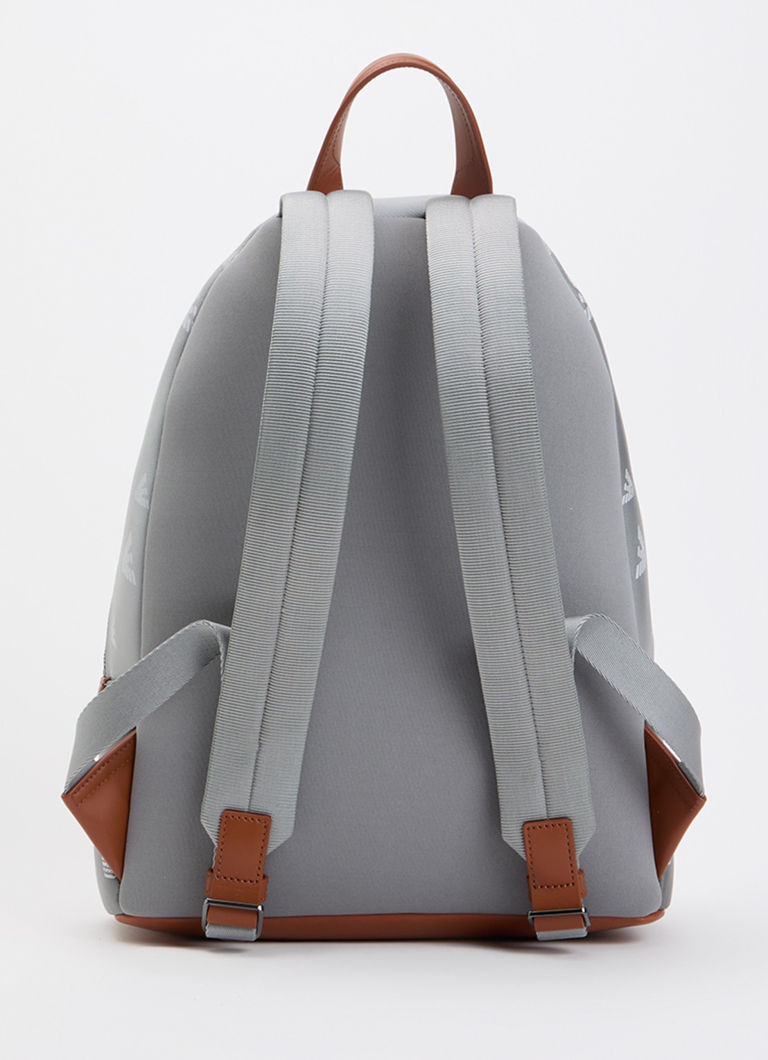 Armani Rugzak van canvas met logoprint en details van leer - achterkant grijs
