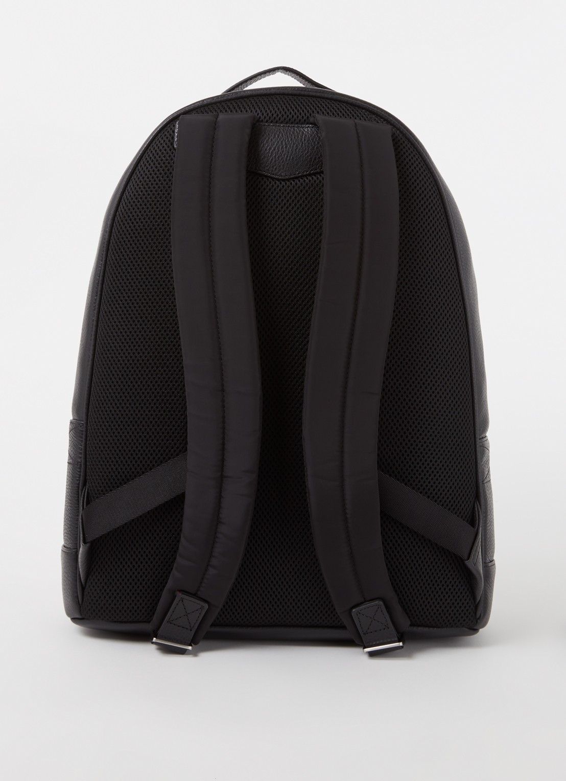 Armani Rugzak van leer met 13 inch laptopvak - achterkant 2 zwart