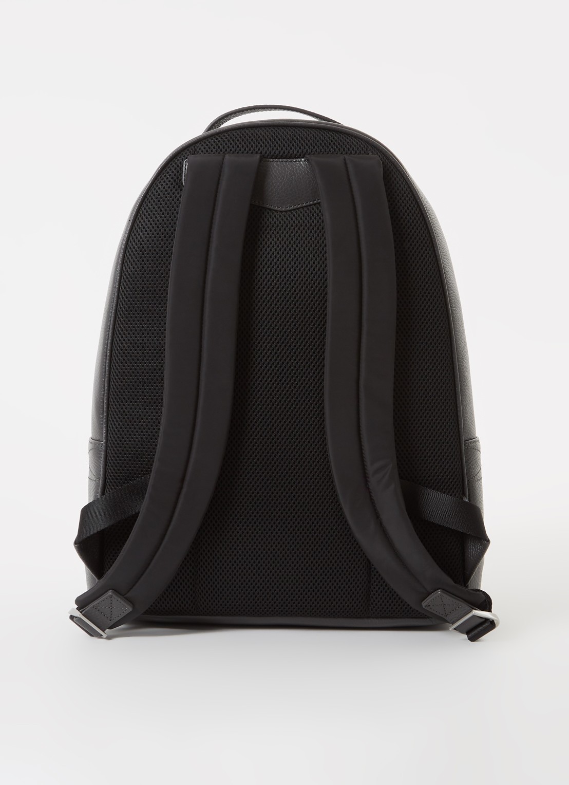 Armani Rugzak van leer met 13 inch laptopvak - achterkant 3 grijs