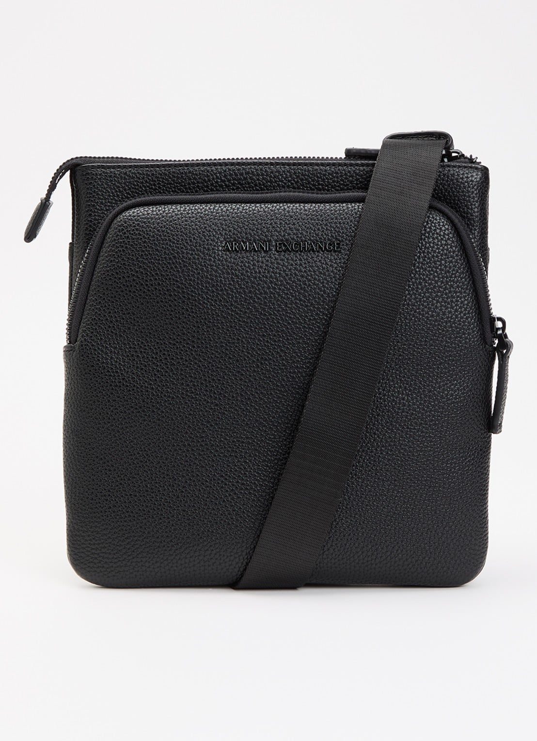 Armani Schoudertas met logo en verstelbare schouderriem - voorkant 4 zwart