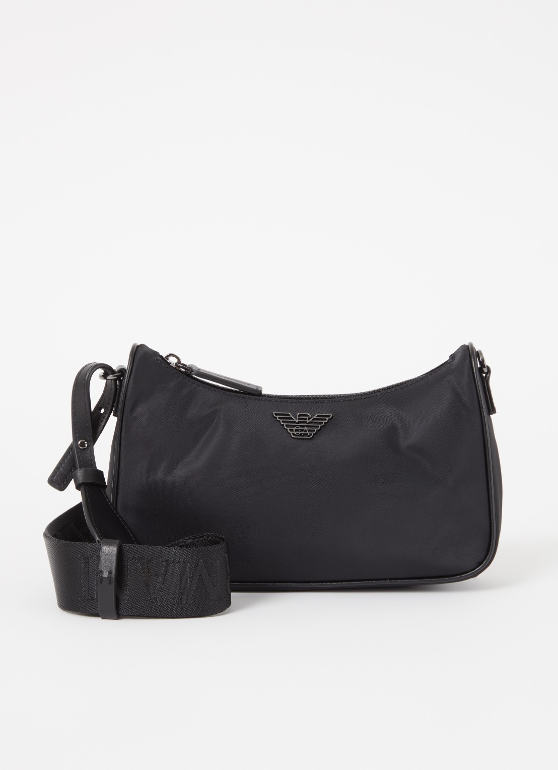 Armani Schoudertas met logo - voorkant zwart