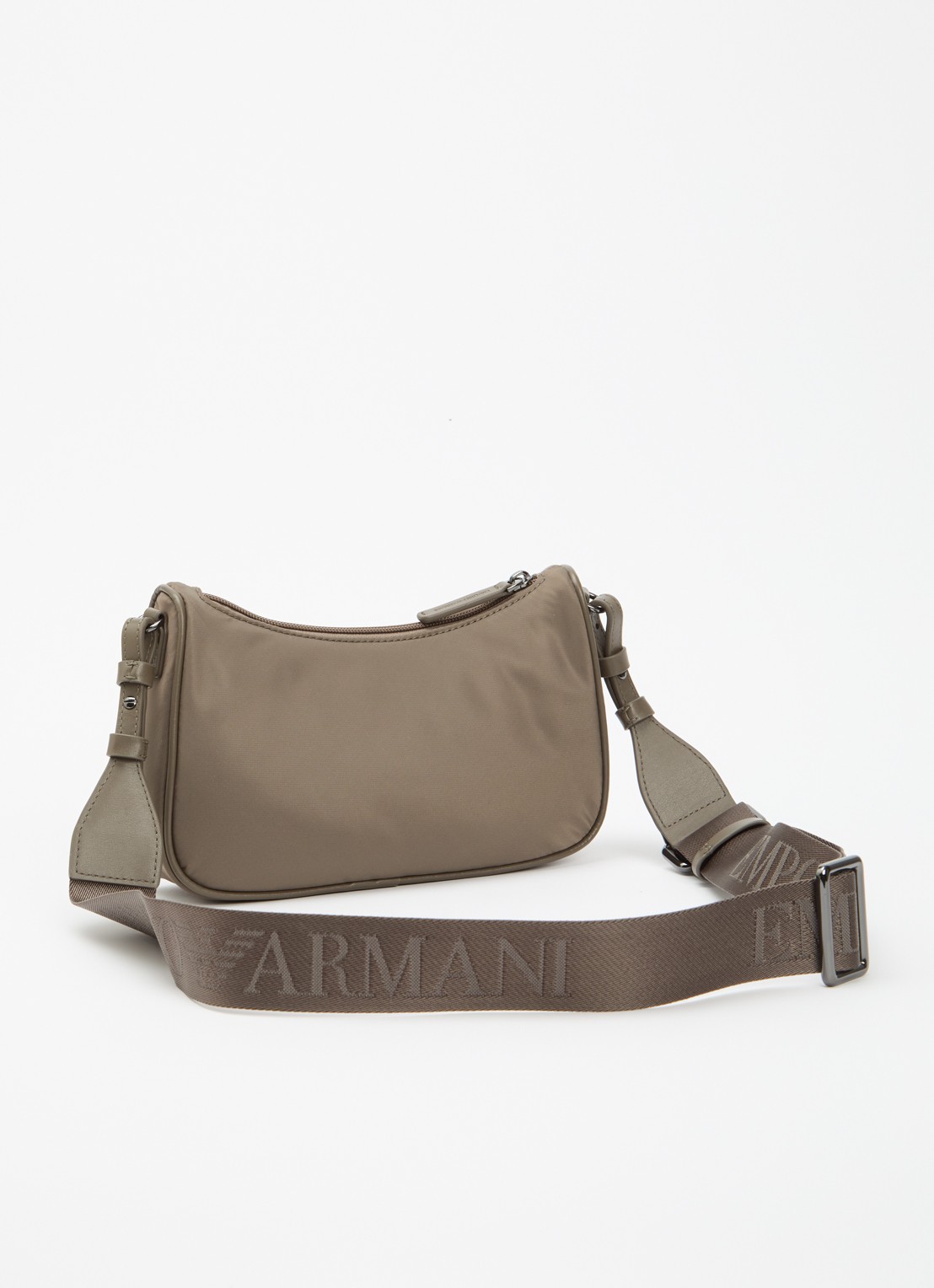 Armani Schoudertas met logo - achterkant bronsgroen