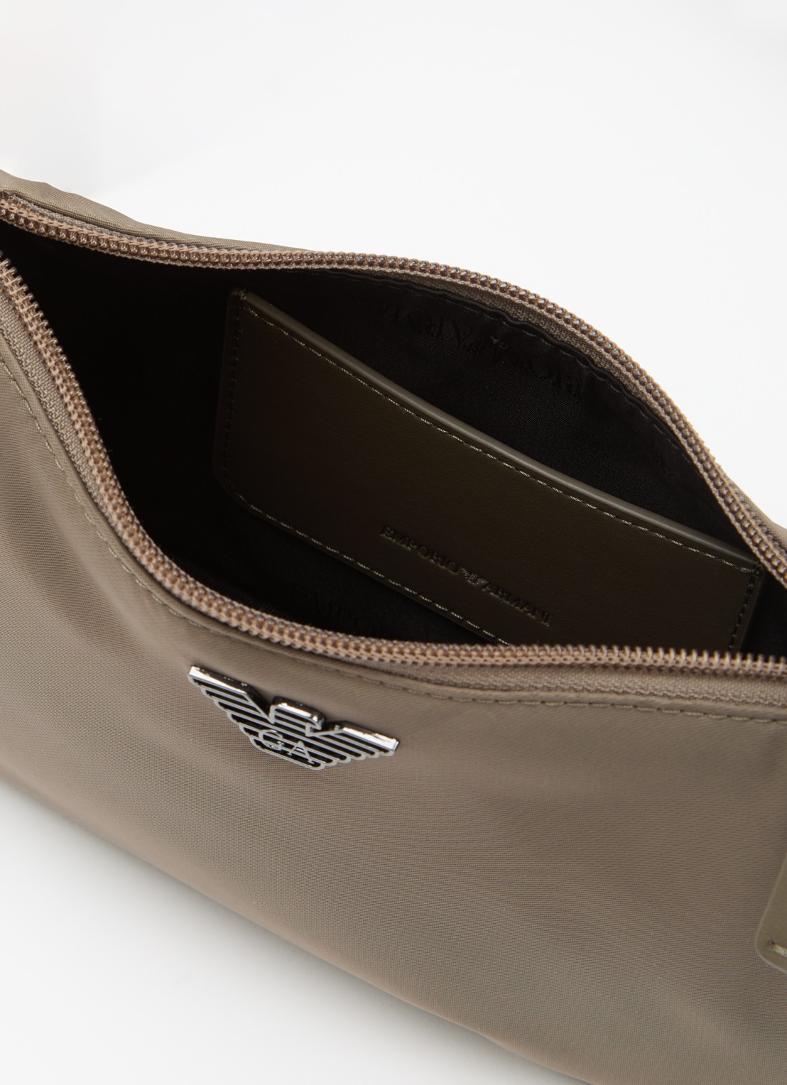 Armani Schoudertas met logo - detail 2 bronsgroen