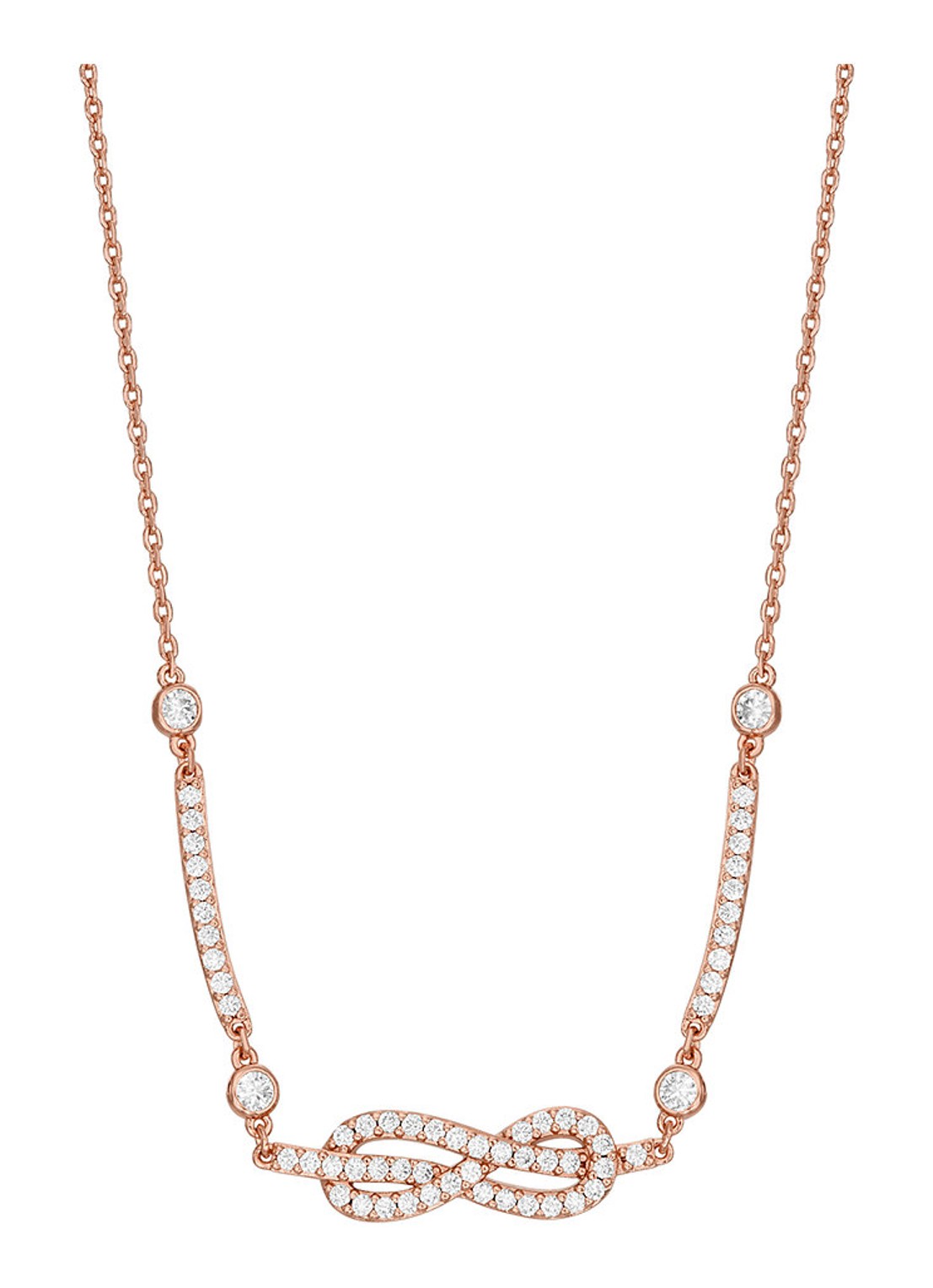 Armani Sentimental ketting met zirkonia EGS3108221 - detail roségoud