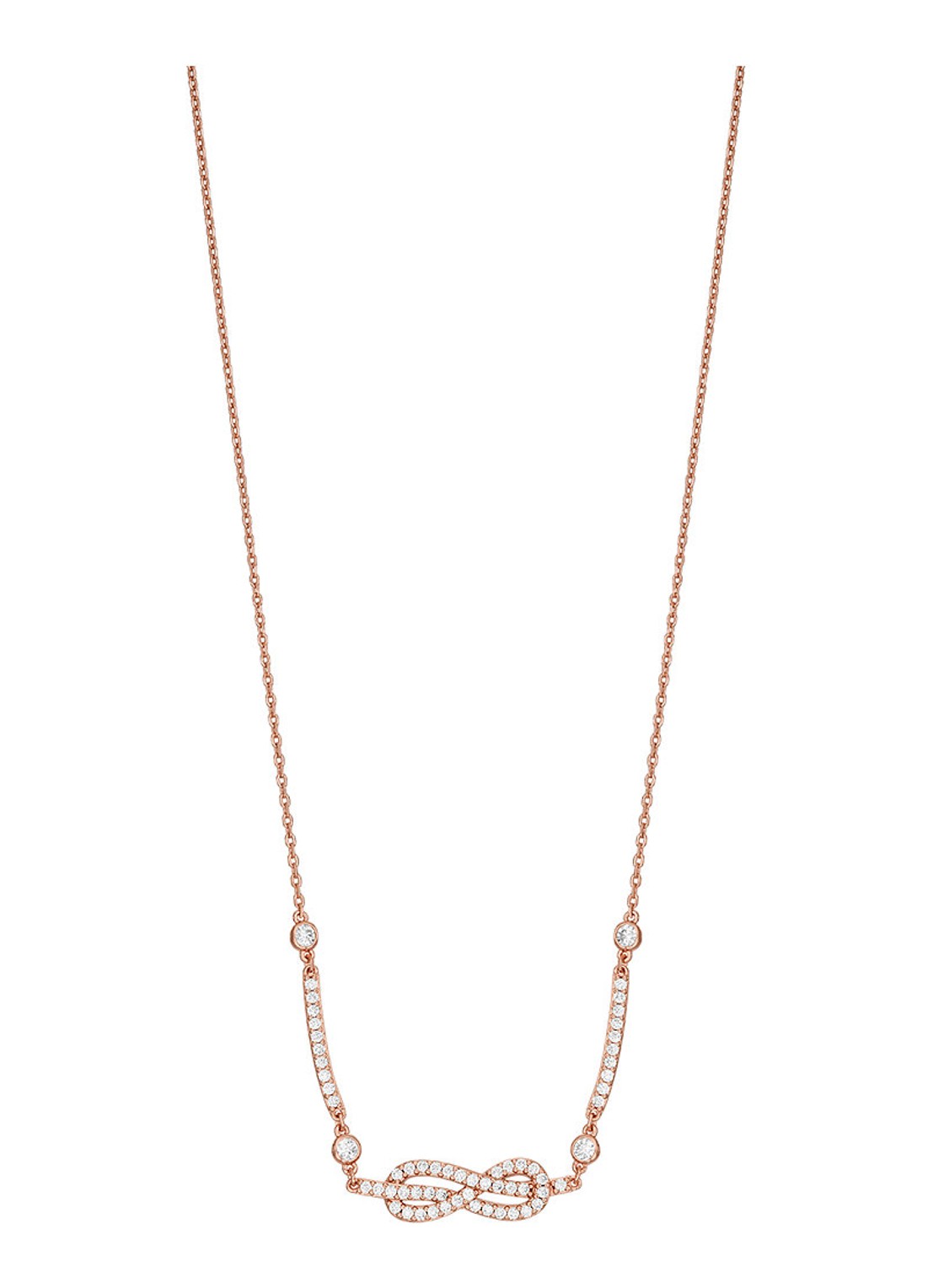 Armani Sentimental ketting met zirkonia EGS3108221 - voorkant 2 roségoud