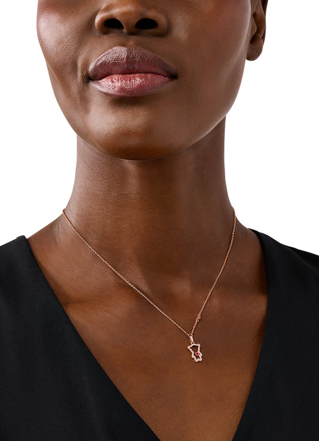 Armani Sentimental ketting met zirkonia EGS3162221 - voorkant 2 roségoud