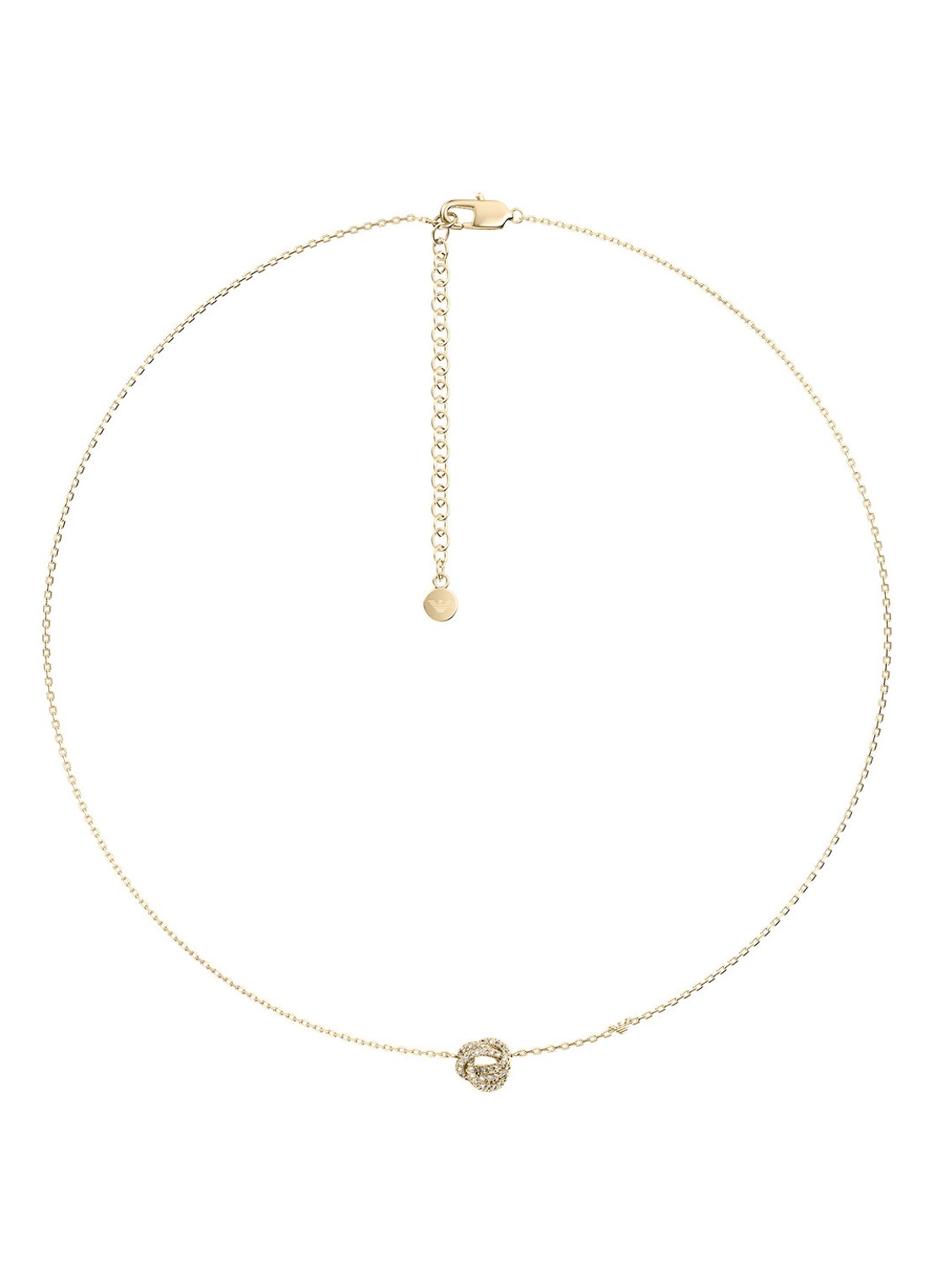 Armani Sentimental verguld ketting EGS3424710 - detail goud