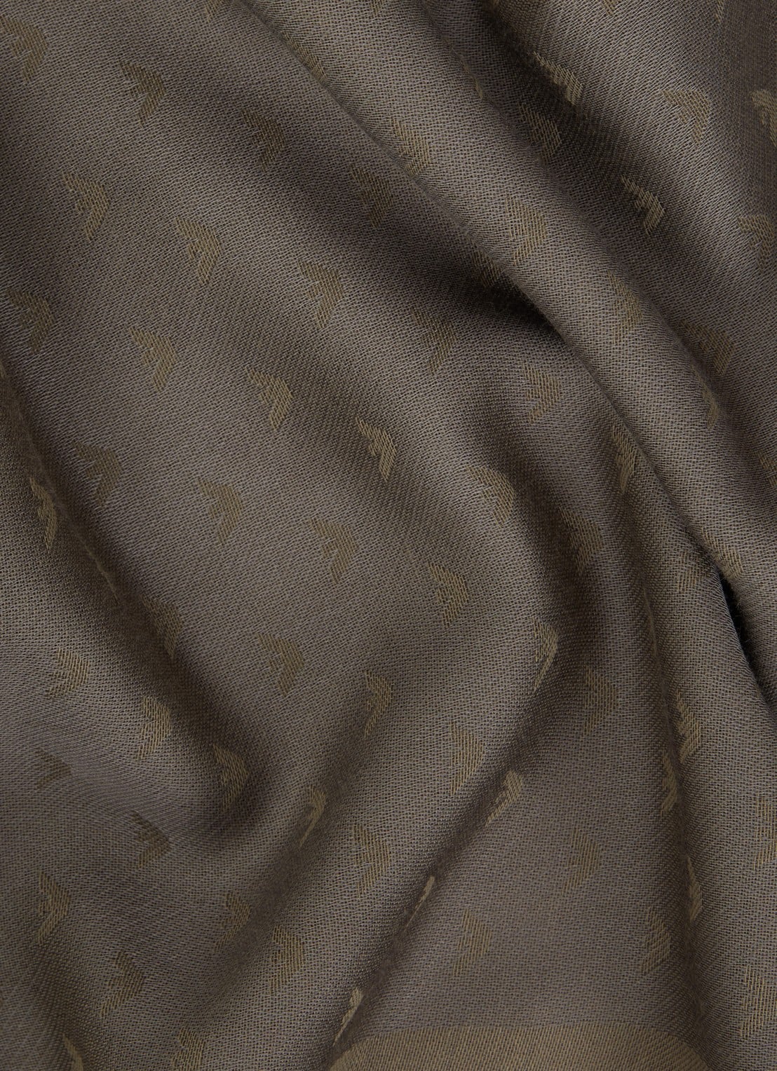 Armani Sjaal met logoprint 180 x 80 cm - detail 2 bronsgroen