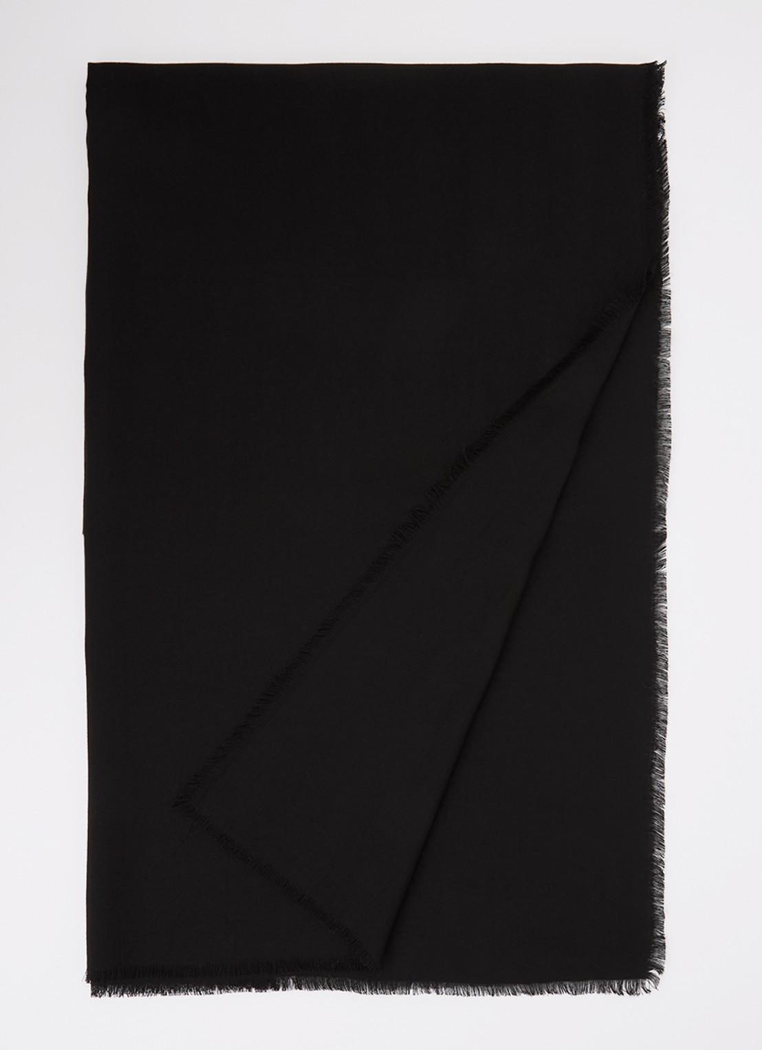 Armani Sjaal van scheerwol met logoprint 65 x 180 cm - voorkant 3 zwart