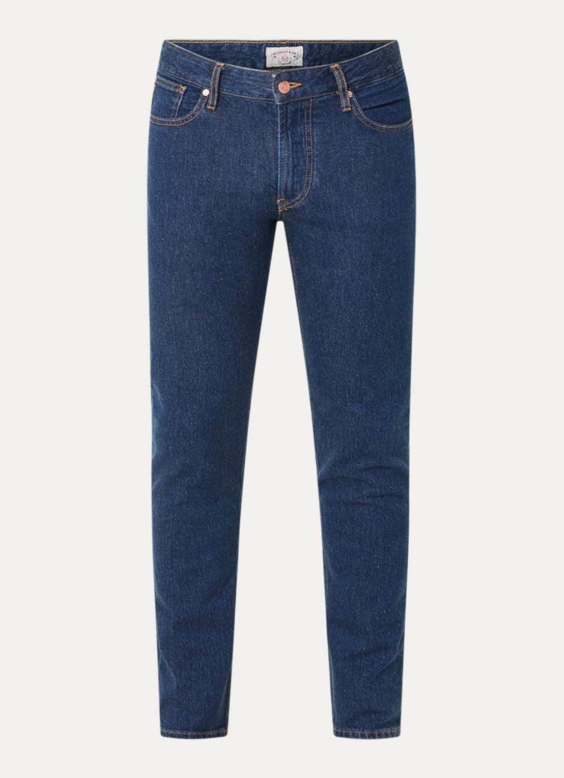 Armani Skinny jeans met lichte wassing - voorkant 2 indigo