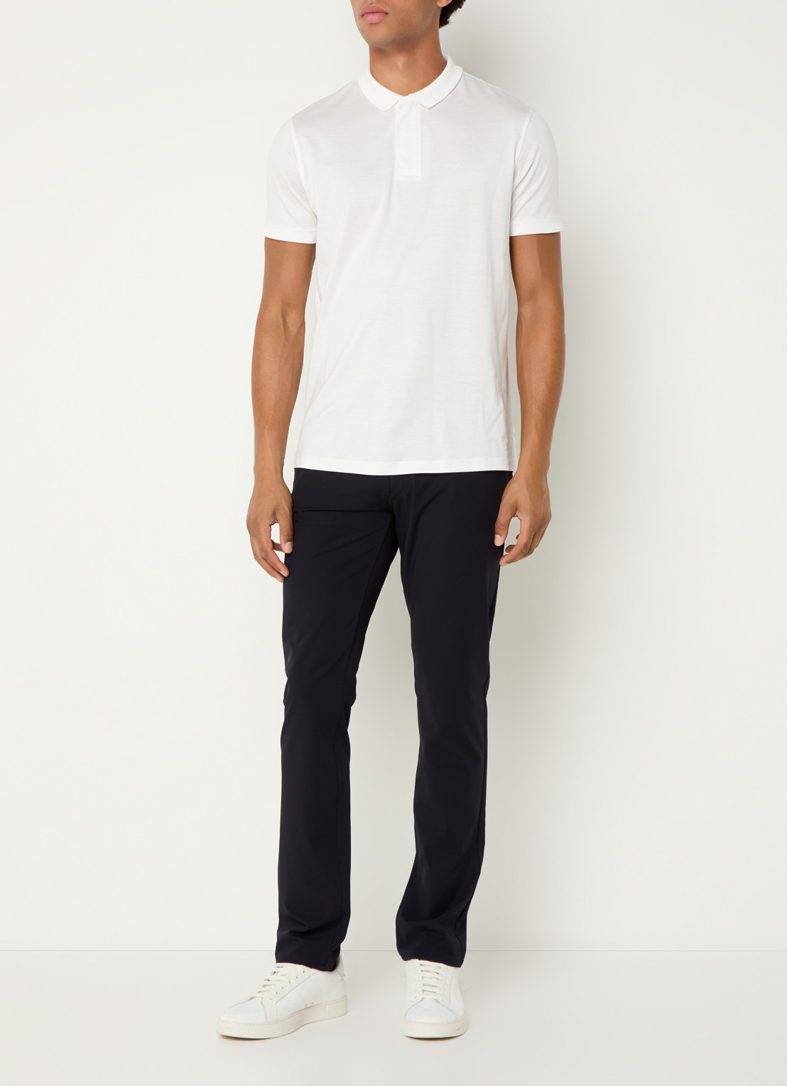 Armani Slim fit broek met steekzakken - voorkant 5 donkerblauw