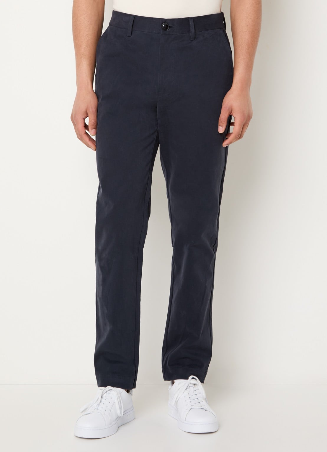 Armani Slim fit chino met steekzakken - detail 4 donkerblauw
