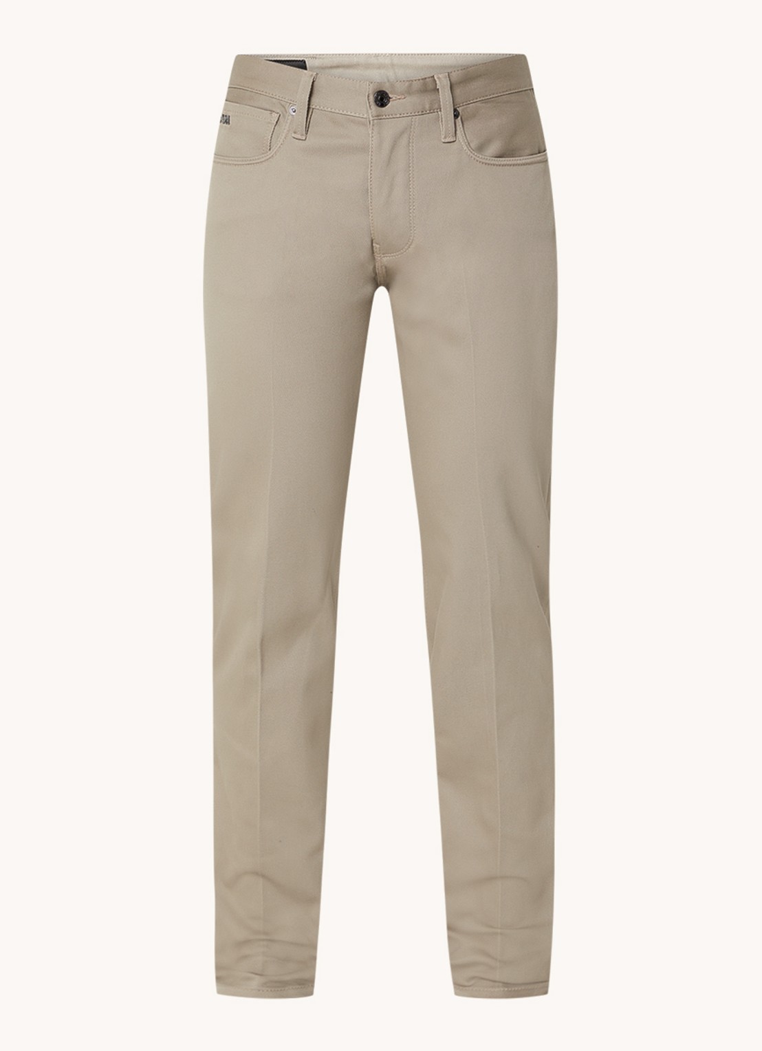 Armani Slim fit chino met steekzakken - voorkant 4 khaki