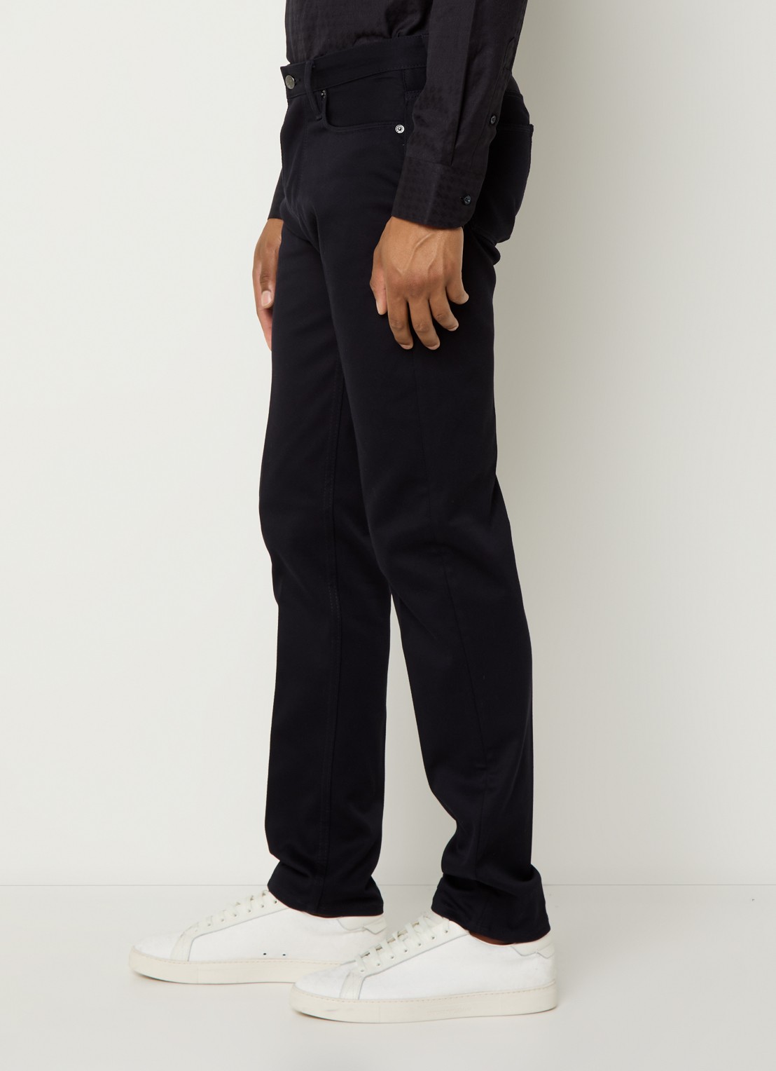Armani Slim fit chino met steekzakken - detail 3 donkerblauw
