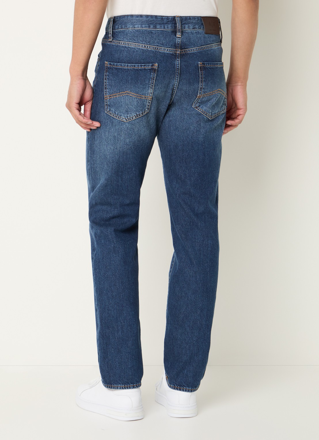 Armani Slim fit jeans met donkere wassing - achterkant 3 indigo