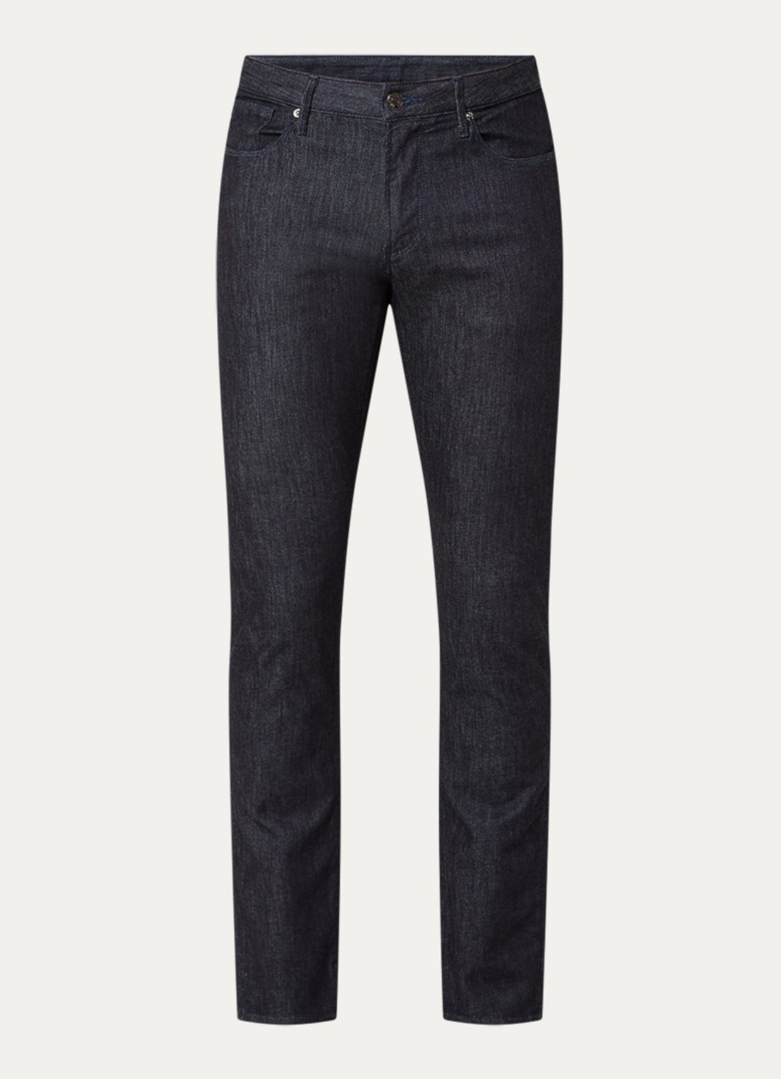 Armani Slim fit jeans met donkere wassing - voorkant 2 indigo