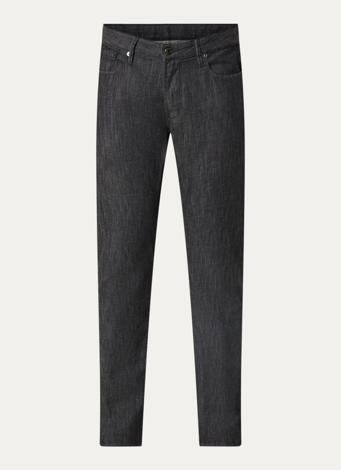 Armani Slim fit jeans met donkere wassing - voorkant 2 taupe