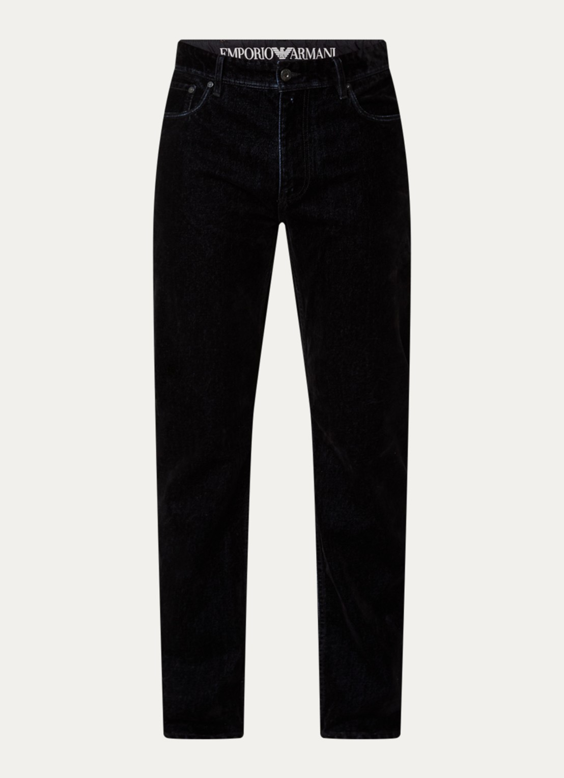 Armani Slim fit jeans met donkere wassing - voorkant 4 zwart
