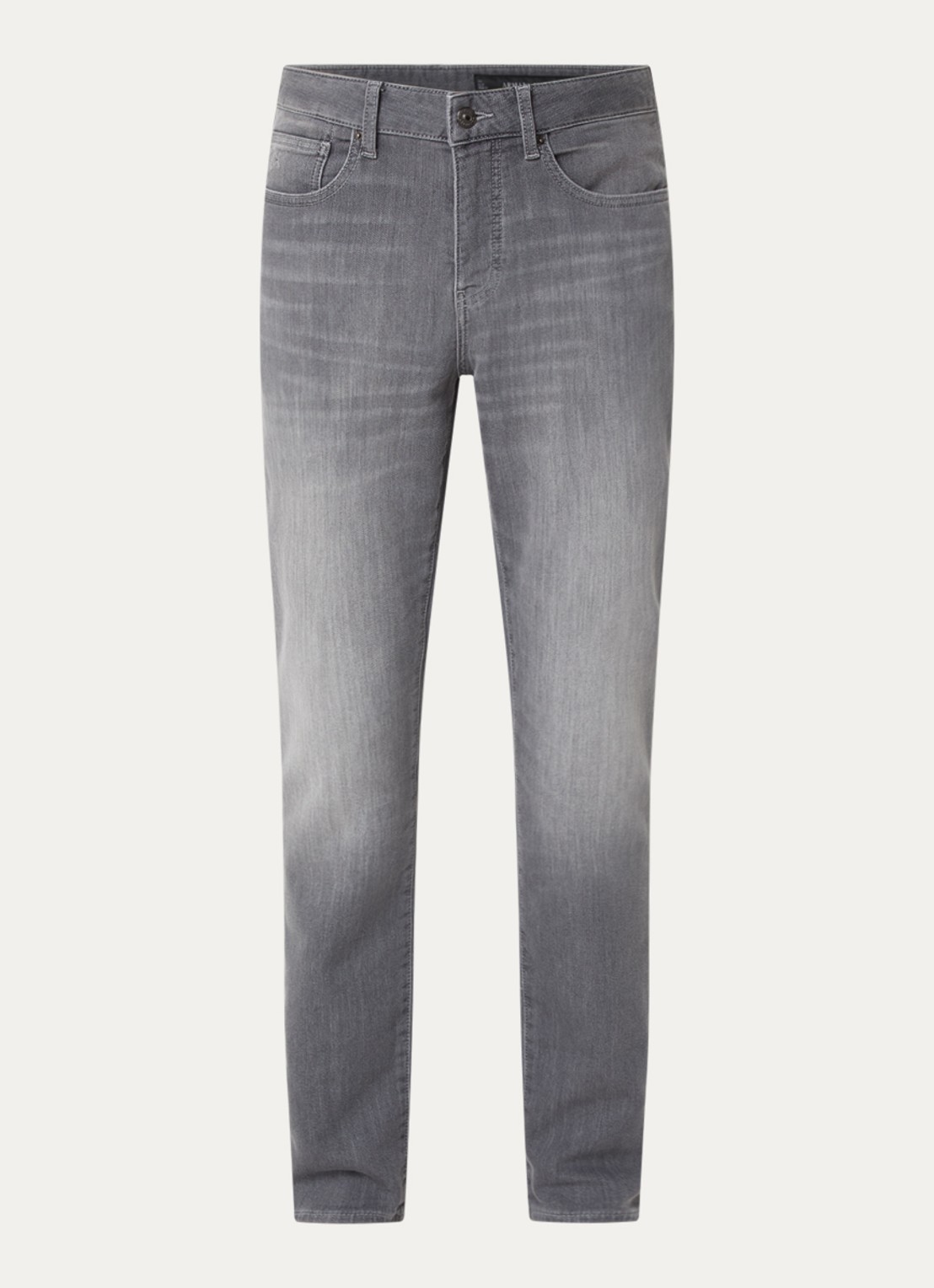 Armani Slim fit jeans met gekleurde wassing en steekzakken - voorkant 4 grijs