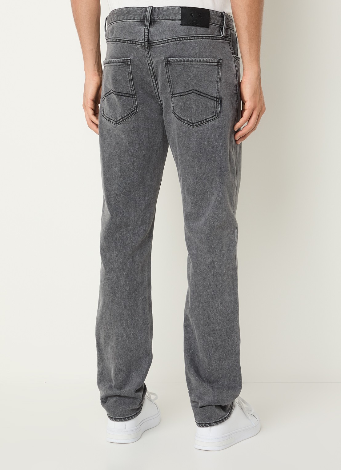 Armani Slim fit jeans met gekleurde wassing - achterkant 5 grijs