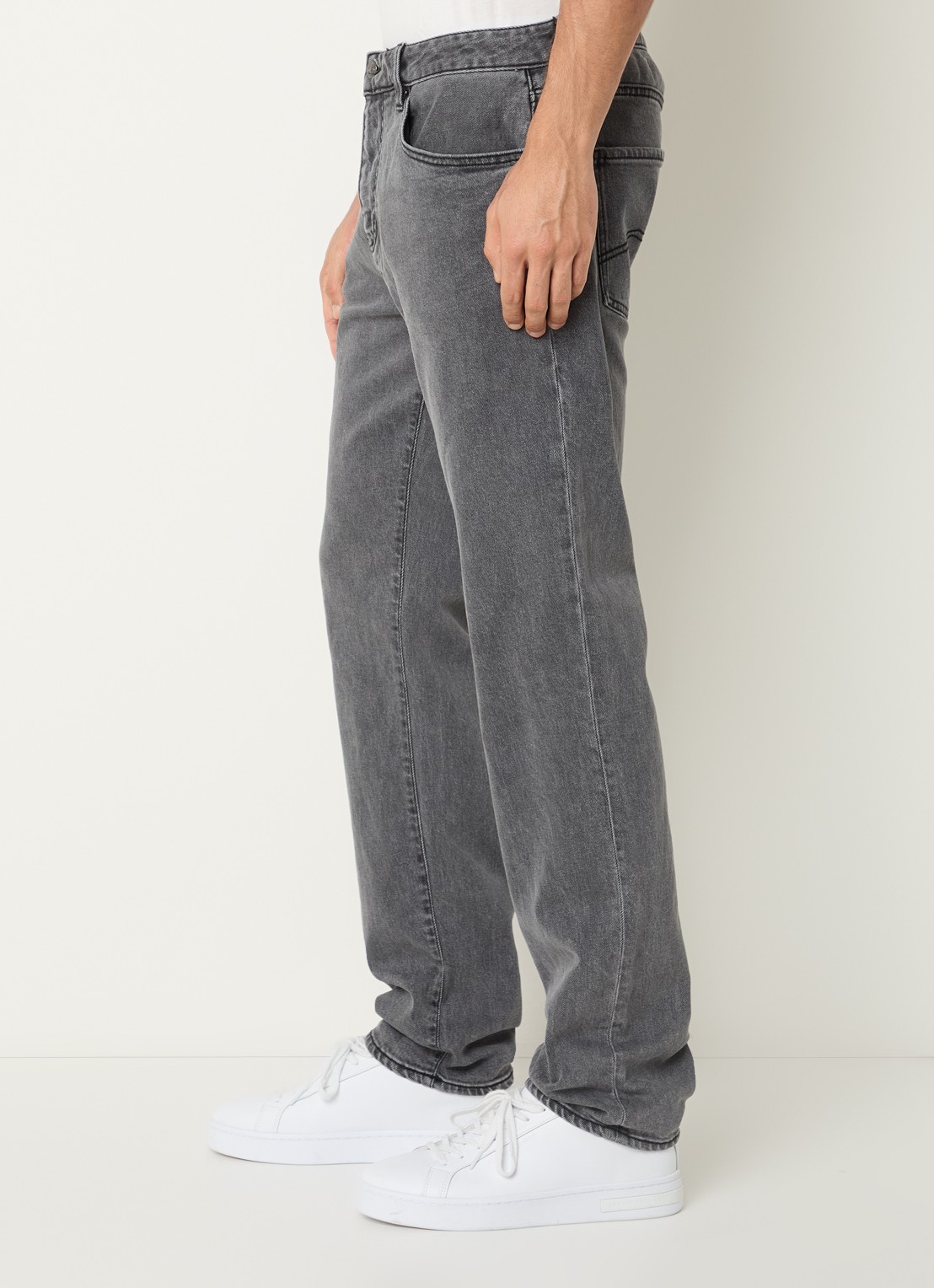 Armani Slim fit jeans met gekleurde wassing - detail 2 grijs