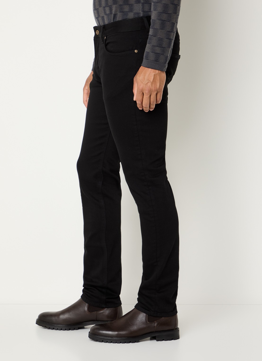 Armani Slim fit jeans met gekleurde wassing - detail 2 zwart