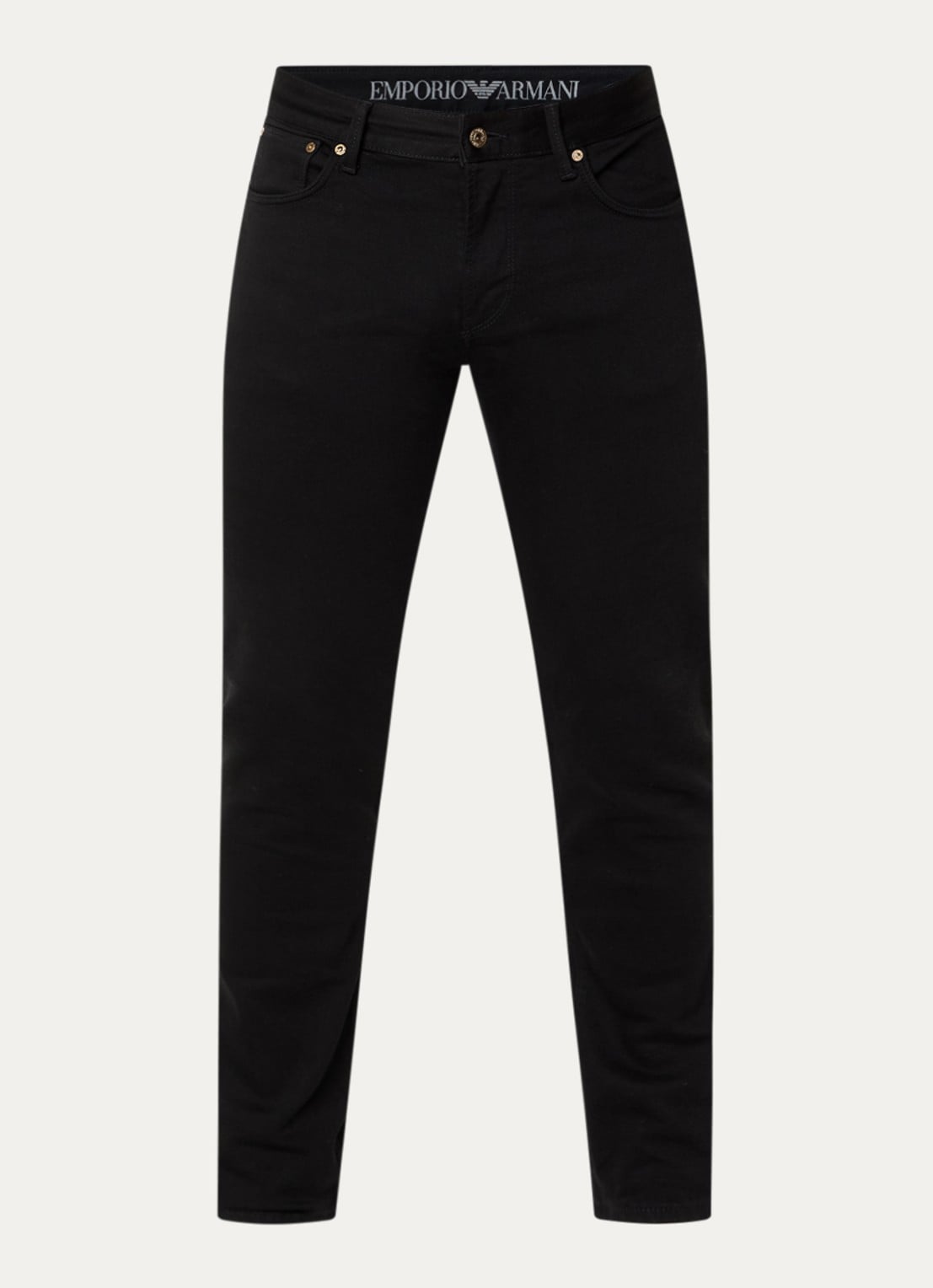 Armani Slim fit jeans met gekleurde wassing - voorkant 4 zwart