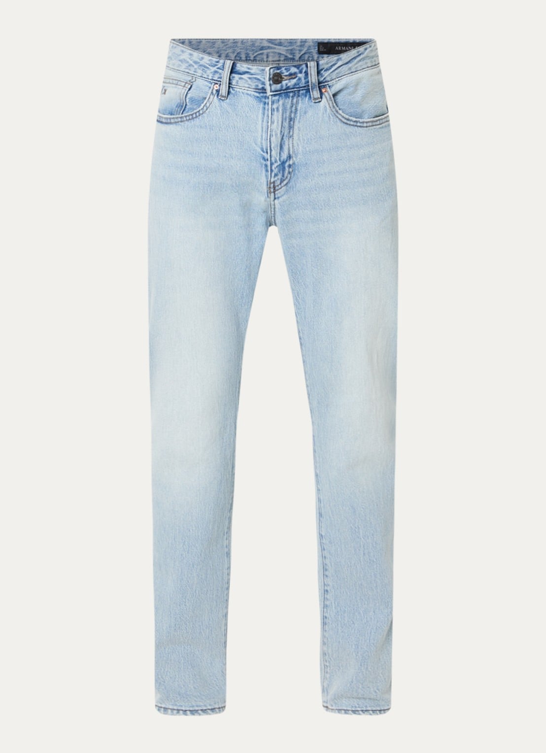 Armani Slim fit jeans met steekzakken - voorkant lichtblauw