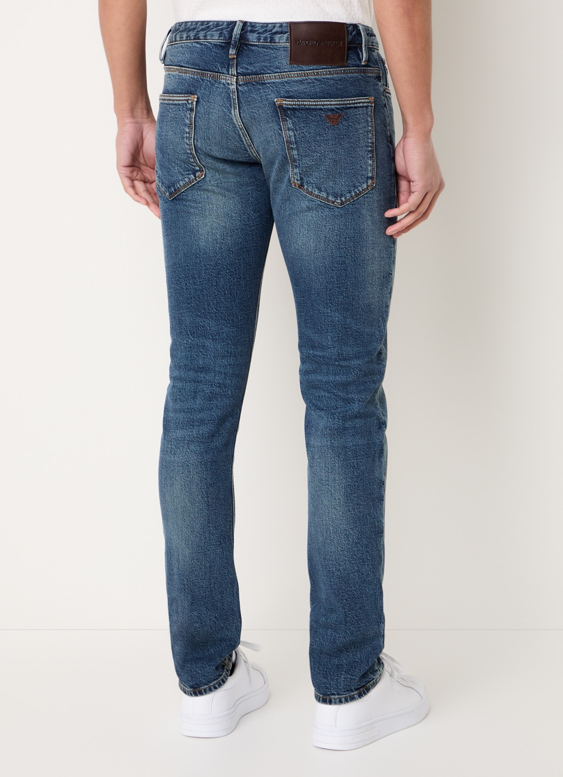 Armani Slim fit jeans met steekzakken - achterkant 3 indigo