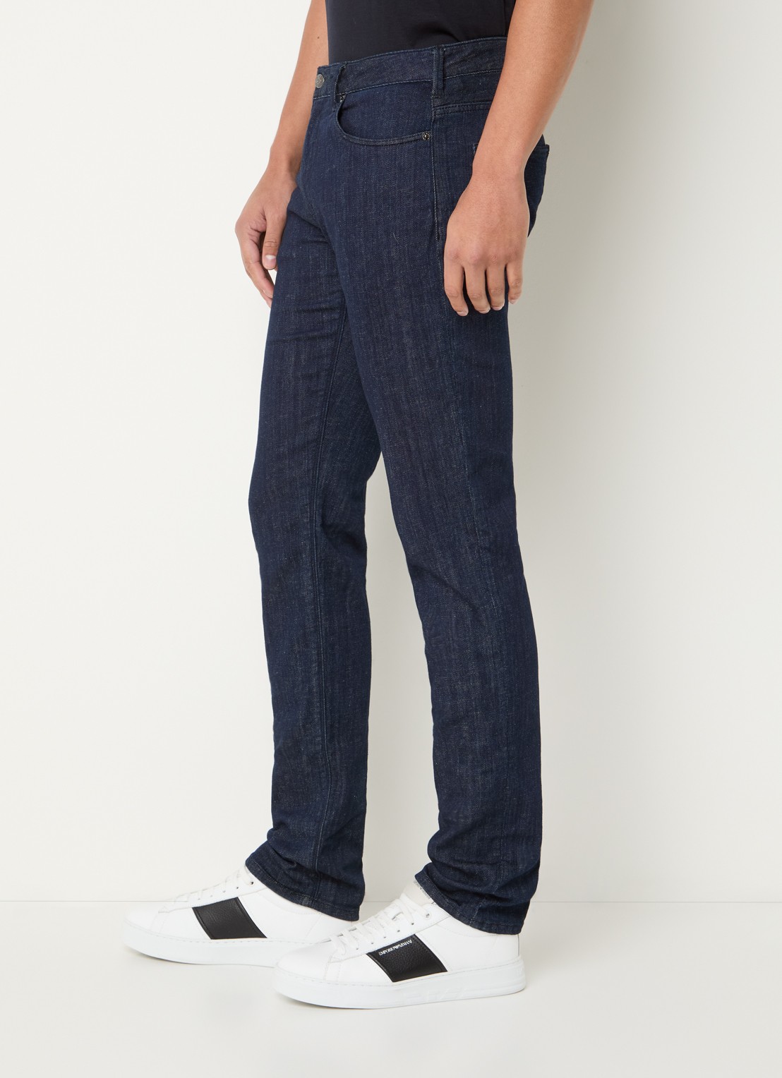 Armani Slim fit jeans met steekzakken - detail 2 blauw