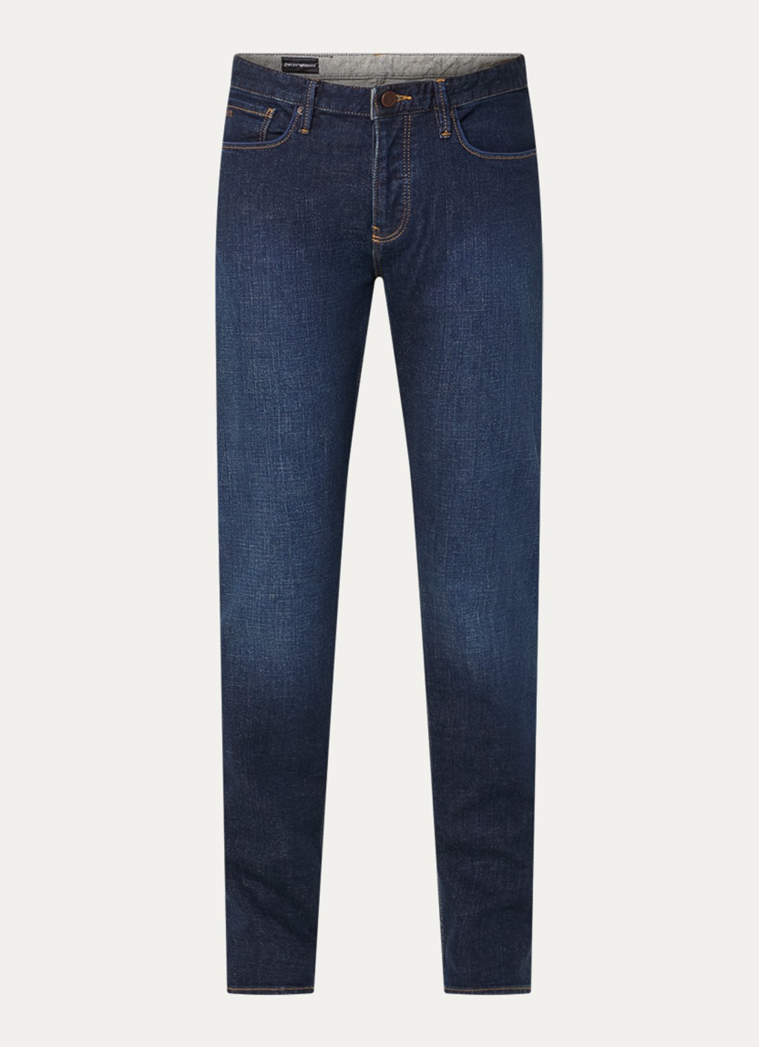 Armani Slim fit jeans met steekzakken - voorkant 4 donkerblauw