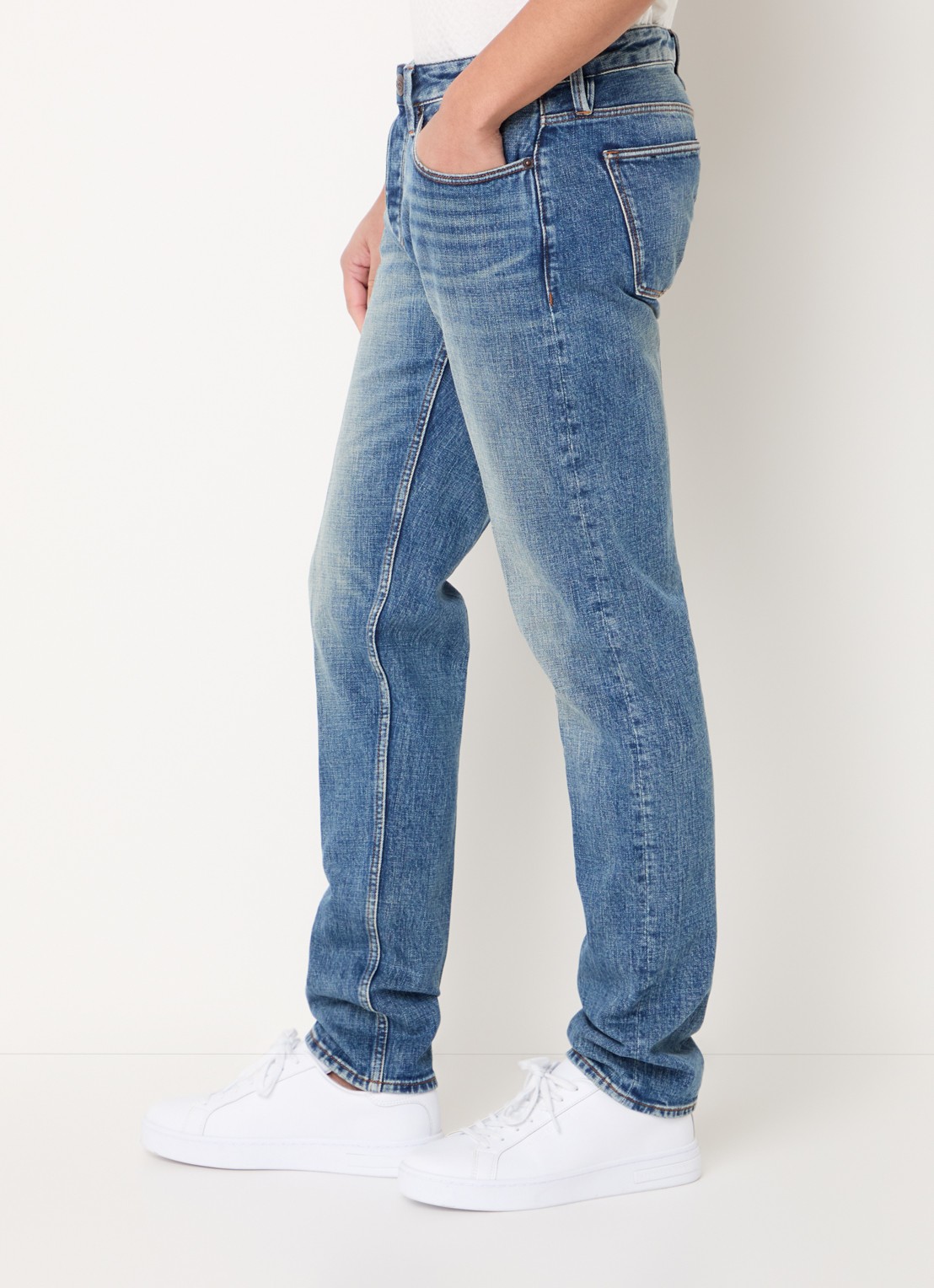 Armani Slim fit jeans met steekzakken - detail 2 indigo