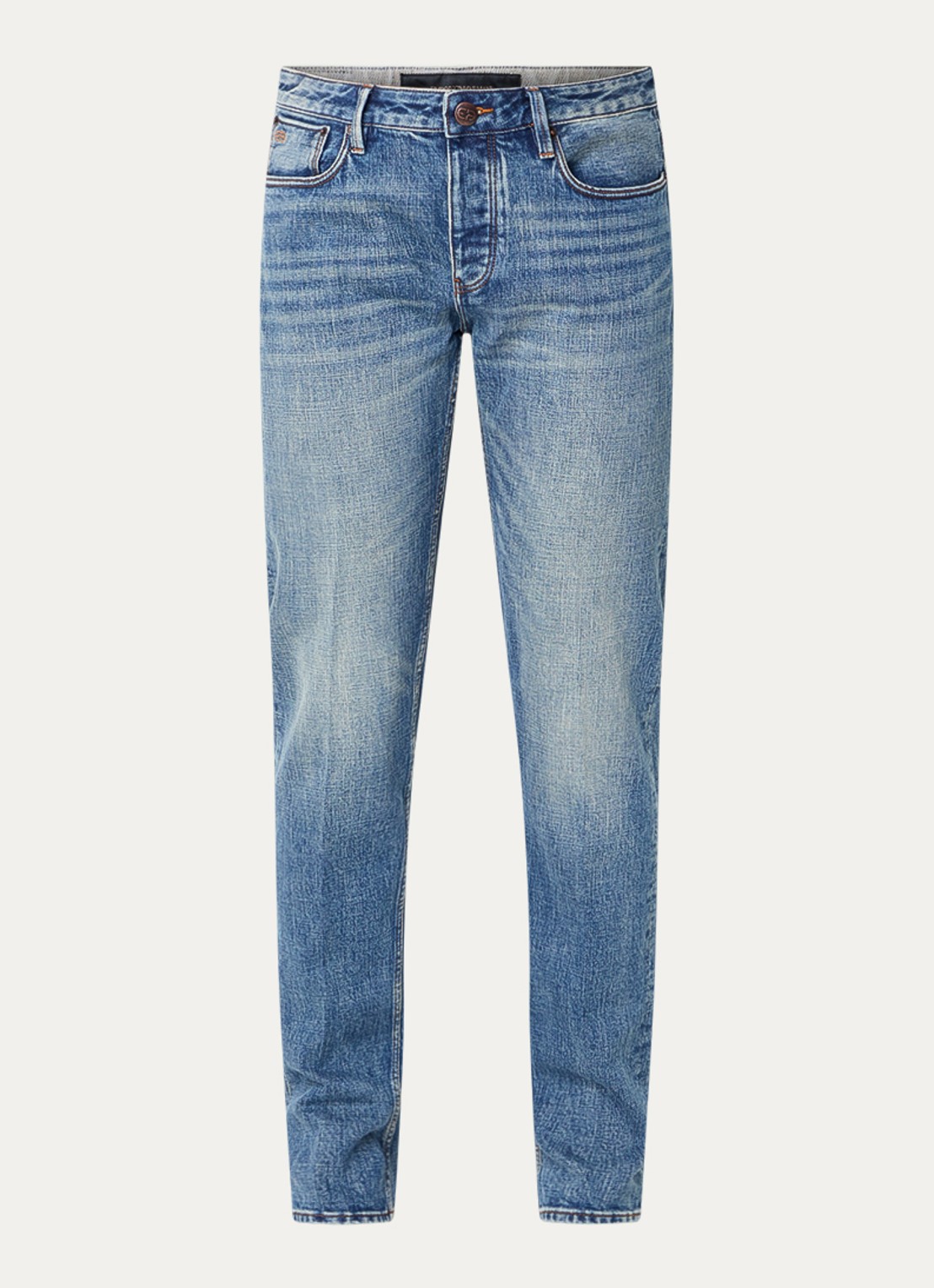 Armani Slim fit jeans met steekzakken - voorkant 3 indigo