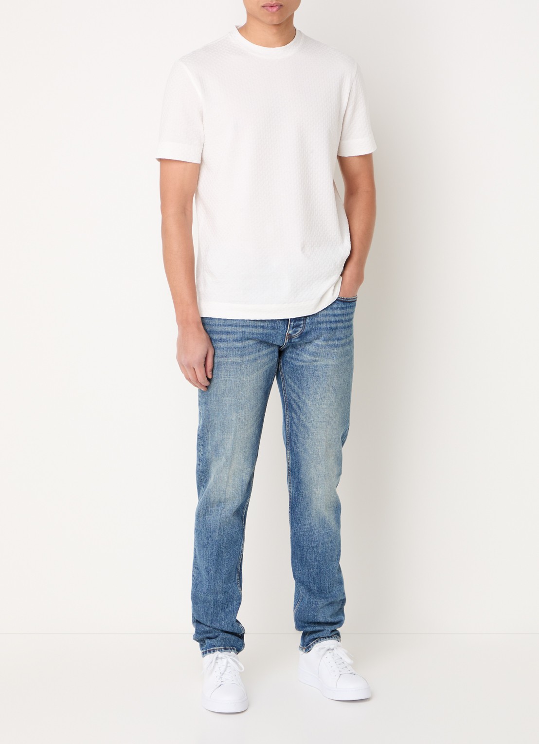 Armani Slim fit jeans met steekzakken - voorkant 4 indigo