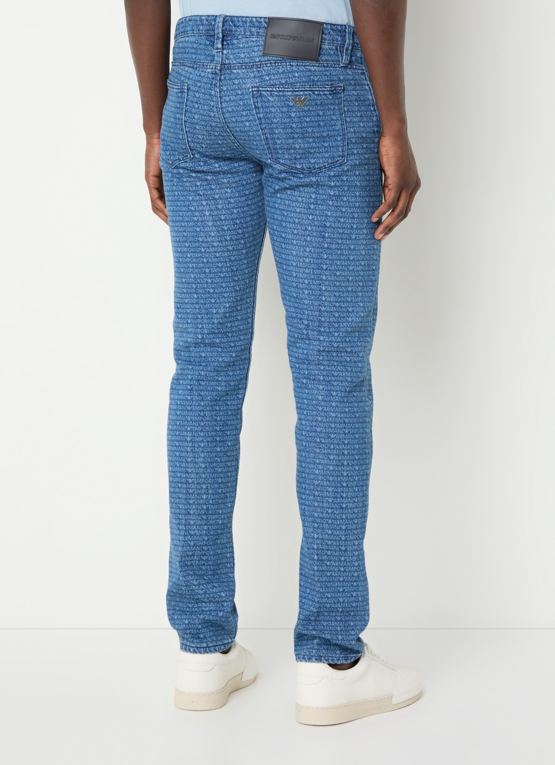 Armani Slim fit jeans met steekzakken - achterkant 6 blauw